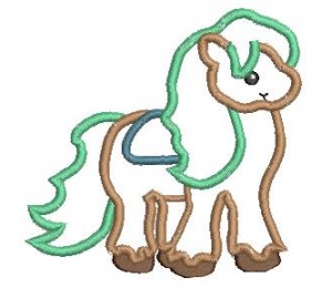 Stickdatei Prinzessin Pferd 1